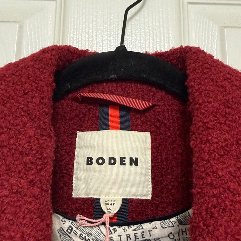 NWT Boden Aylesford Wool Coat in Vino - Picture 8 of 12